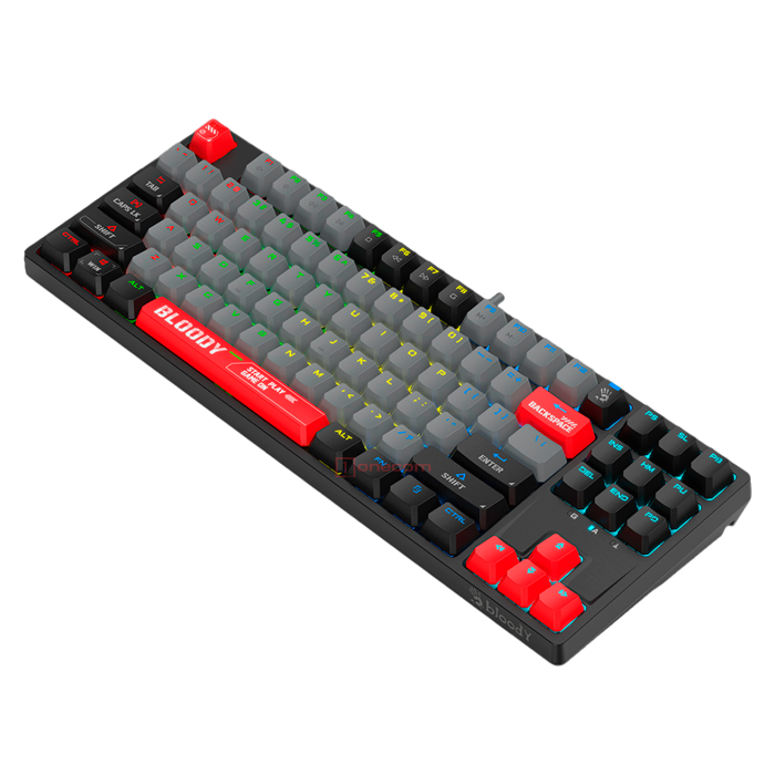 Клавиатура игровая проводная Bloody S87 Gaming / Energy Red