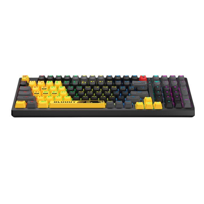 Клавиатура игровая проводная Bloody S98 Sport Lime Gaming RGB / White