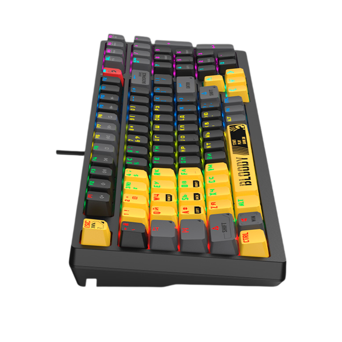 Клавиатура игровая проводная Bloody S98 Sport Lime Gaming RGB / White