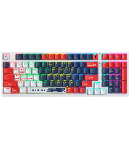 Клавиатура игровая проводная Bloody S98 Sport Navy Red Switch Gaming RGB / Color