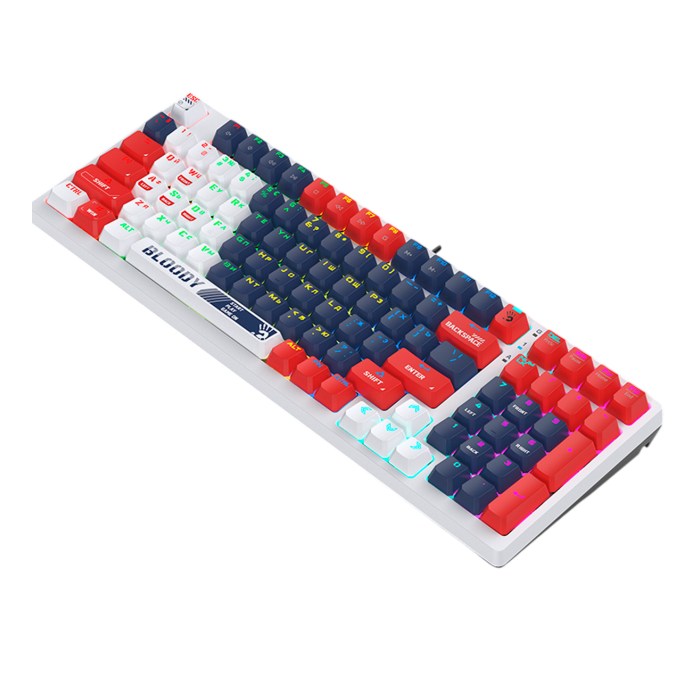 Клавиатура игровая проводная Bloody S98 Sport Navy Red Switch Gaming RGB / Color