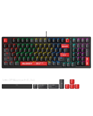 Клавиатура игровая проводная Bloody S98 Sports Red Gaming RGB / Red