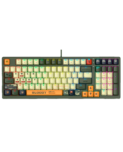 Клавиатура игровая проводная Bloody S98 Aviator Gaming / Khaki