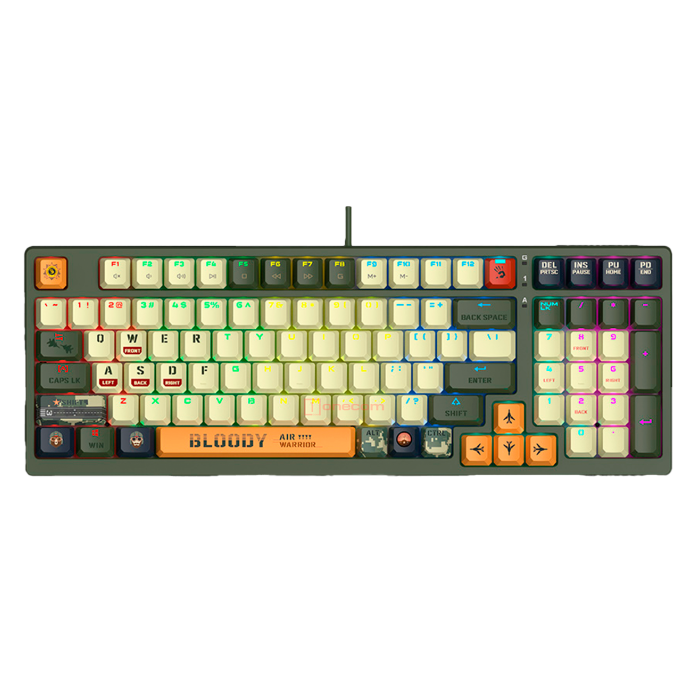 Клавиатура игровая проводная Bloody S98 Aviator Gaming / Khaki