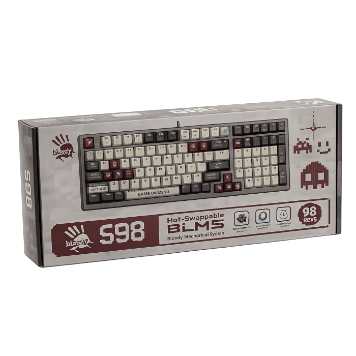 Клавиатура игровая проводная Bloody S98 Pixels Gaming Red+ Switch / Red