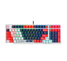 Клавиатура игровая проводная Bloody S98 Sports Navy Brown Switch Gaming RGB / White