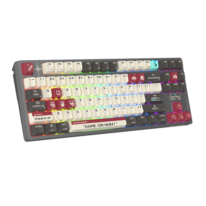 Клавиатура игровая беспроводная Bloody WS87 Pixel Mechanical  Red Gaming / Red