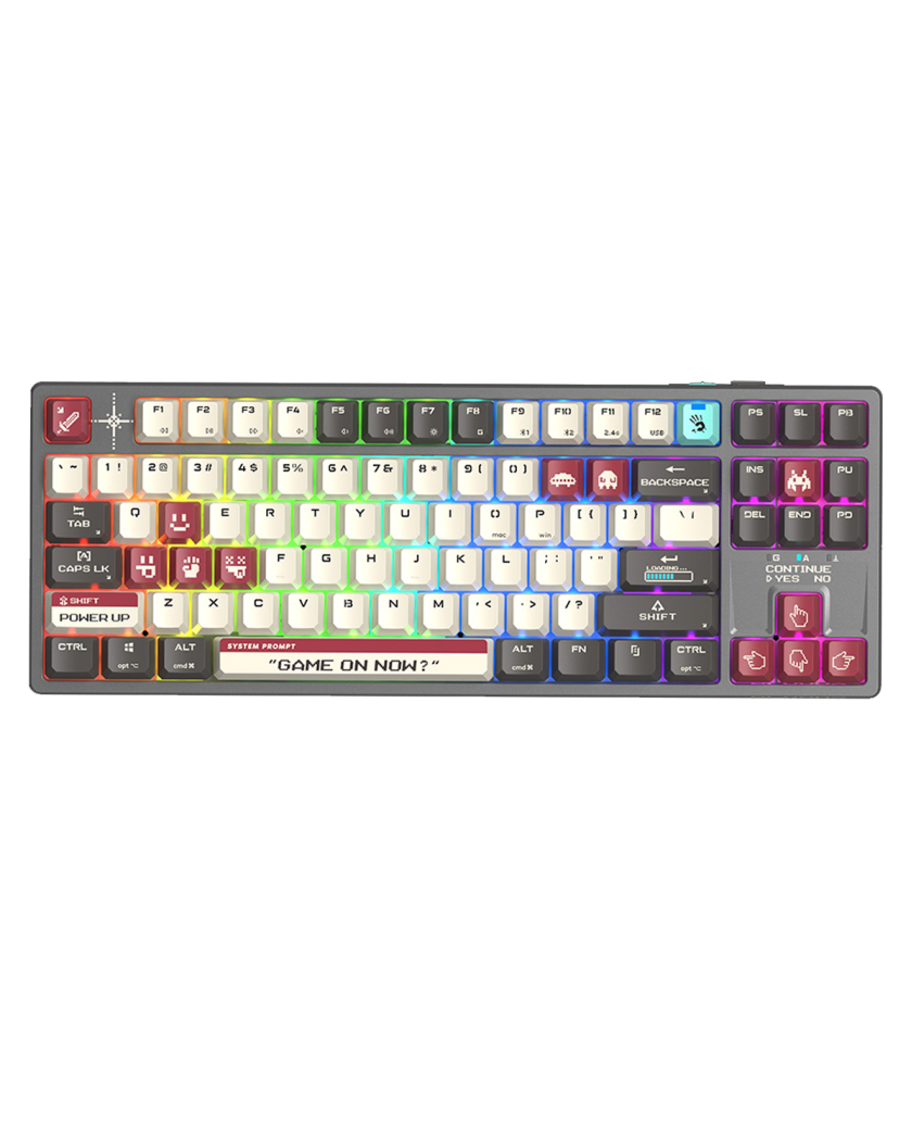 Клавиатура игровая беспроводная Bloody WS87 Pixel Mechanical  Red Gaming / Red