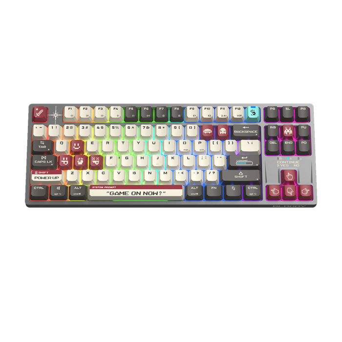 Клавиатура игровая беспроводная Bloody WS87 Pixel Mechanical  Red Gaming / Red
