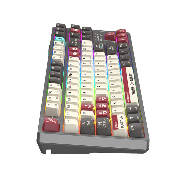 Клавиатура игровая беспроводная Bloody WS87 Pixel Mechanical  Red Gaming / Red