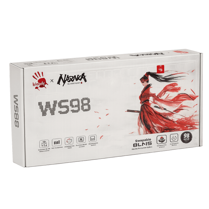 Клавиатура игровая беспроводная Bloody WS98 Naraka Gaming / Grey