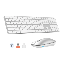 Комплект беспроводной (клавиатура+мышь) Meetion C230MW / White