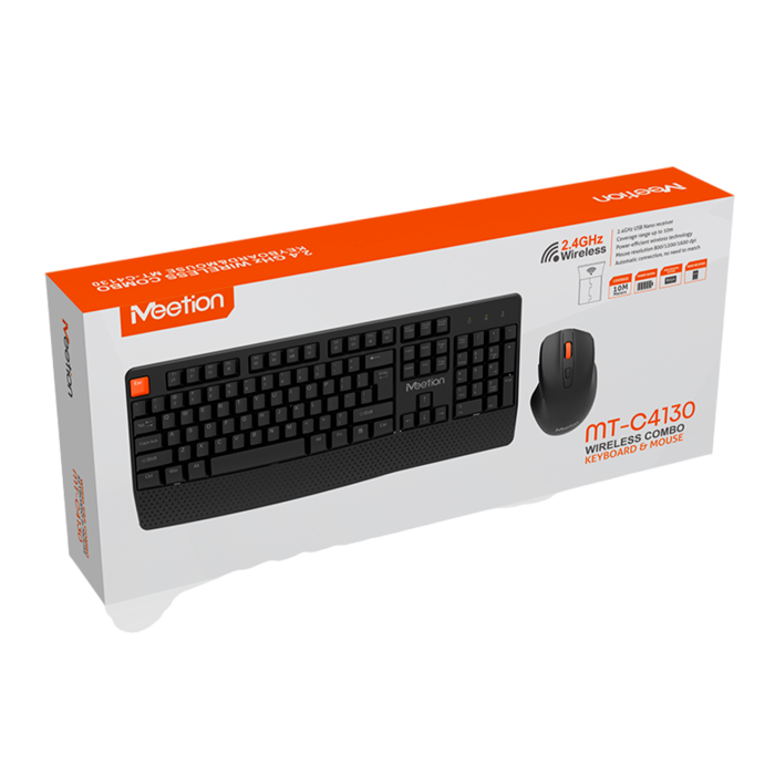 Комплект беспроводной (клавиатура+мышь) Meetion C4130 / Black