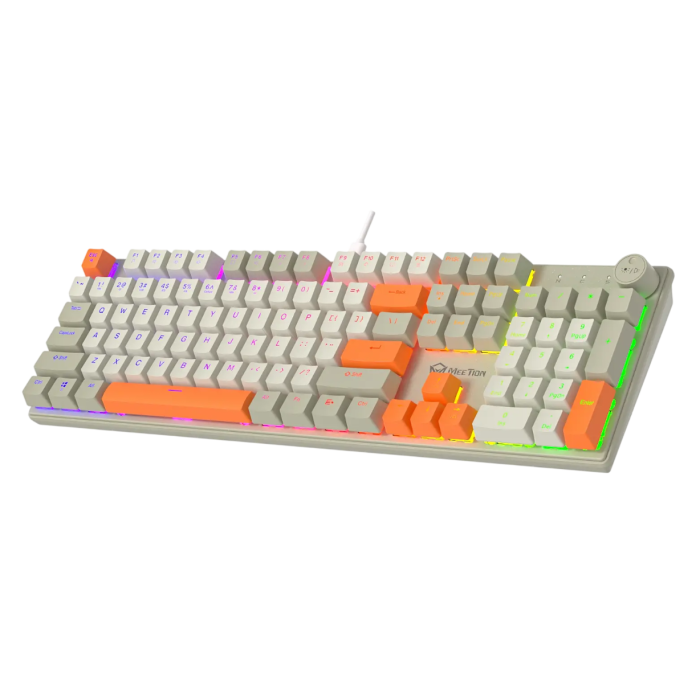 Клавиатура игровая проводная Meetion MK009RDP / White
