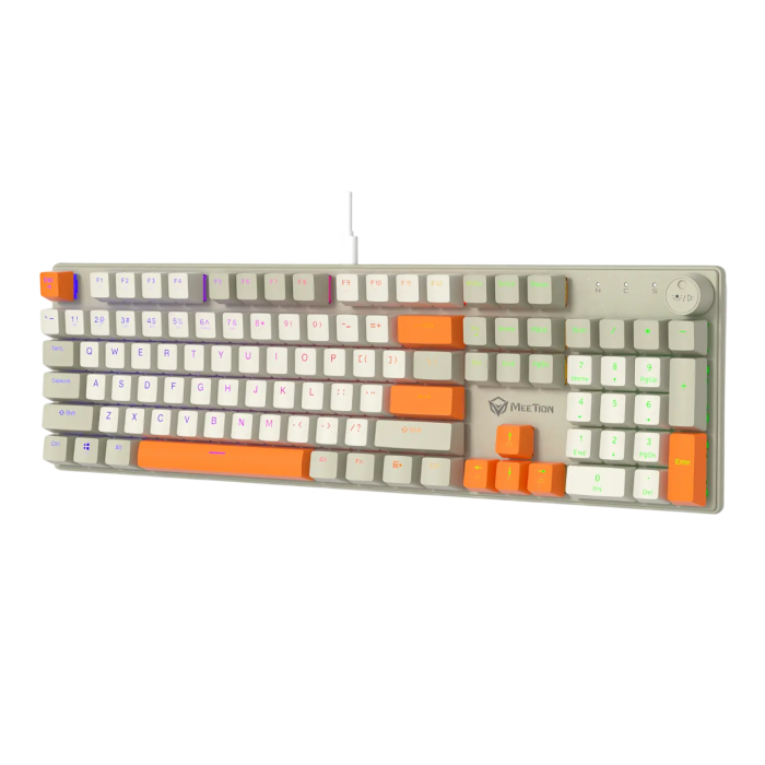 Клавиатура игровая проводная Meetion MK009RDP / White