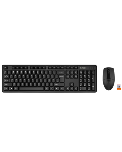 Комплект беспроводной (клавиатура+мышь) A4Tech 3330N / Black