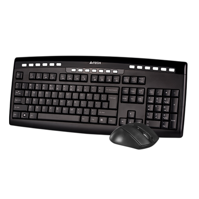 Комплект беспроводной (клавиатура+ мышь) A4Tech 9200F / Black