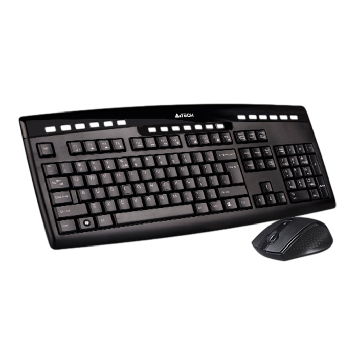 Комплект беспроводной (клавиатура+ мышь) A4Tech 9200F / Black