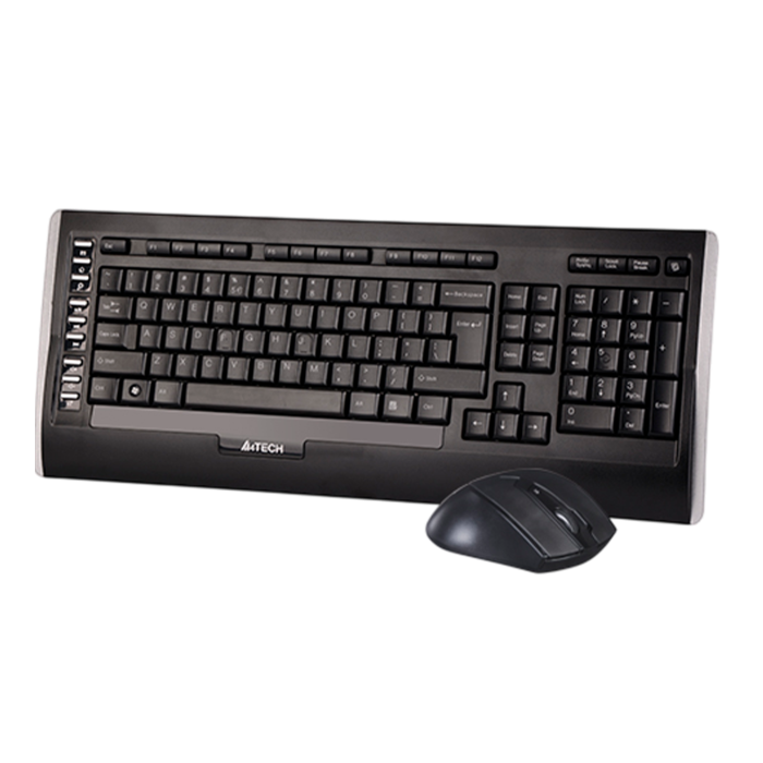 Комплект беспроводной (клавиатура+мышь) A4Tech 9300F / Black
