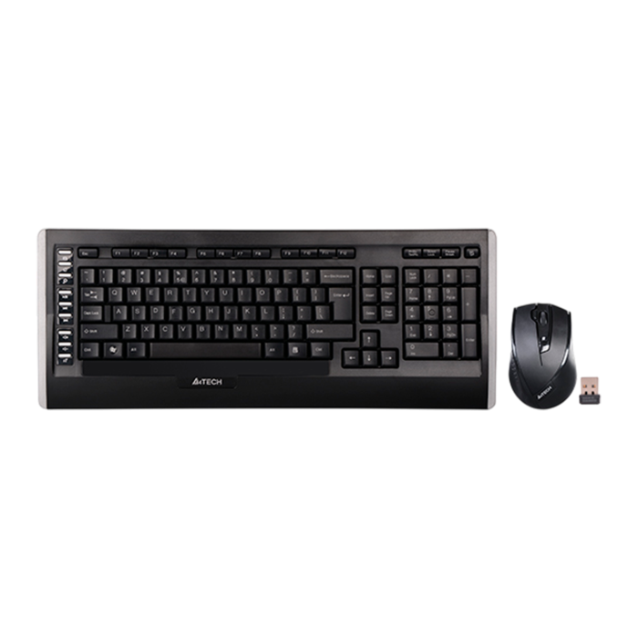 Комплект беспроводной (клавиатура+мышь) A4Tech 9300F / Black