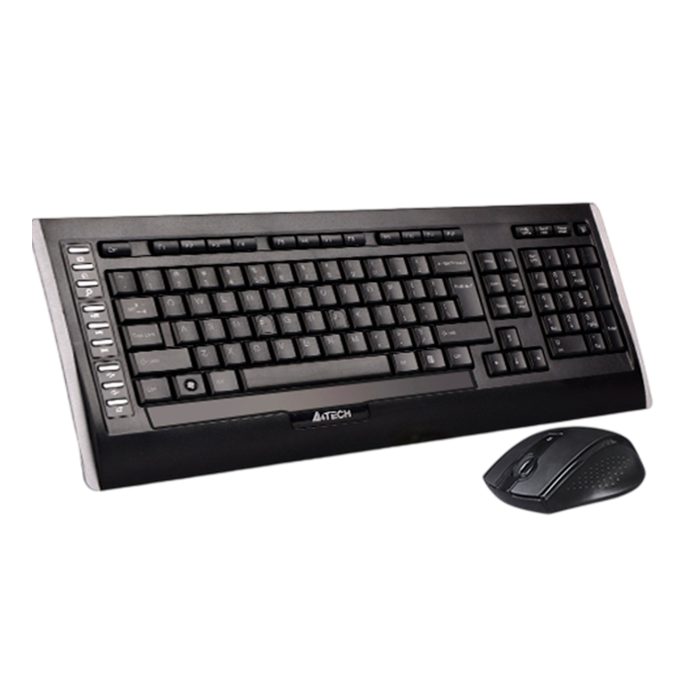 Комплект беспроводной (клавиатура+мышь) A4Tech 9300F / Black