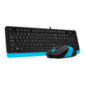 Комплект проводной (клавиатура+мышь) A4Tech Fstyler F1010 / Black-Blue