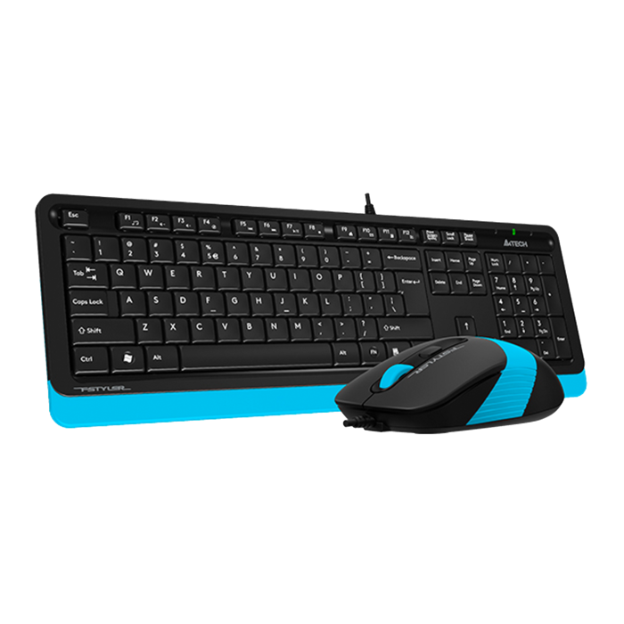 Комплект проводной (клавиатура+мышь) A4Tech Fstyler F1010 / Black-Blue