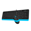 Комплект проводной (клавиатура+мышь) A4Tech Fstyler F1010 / Black-Blue