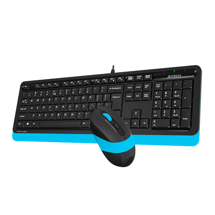 Комплект проводной (клавиатура+мышь) A4Tech Fstyler F1010 / Black-Blue