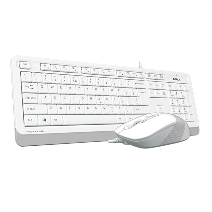 Комплект проводной (клавиатура+мышь) A4Tech Fstyler F1010 / White