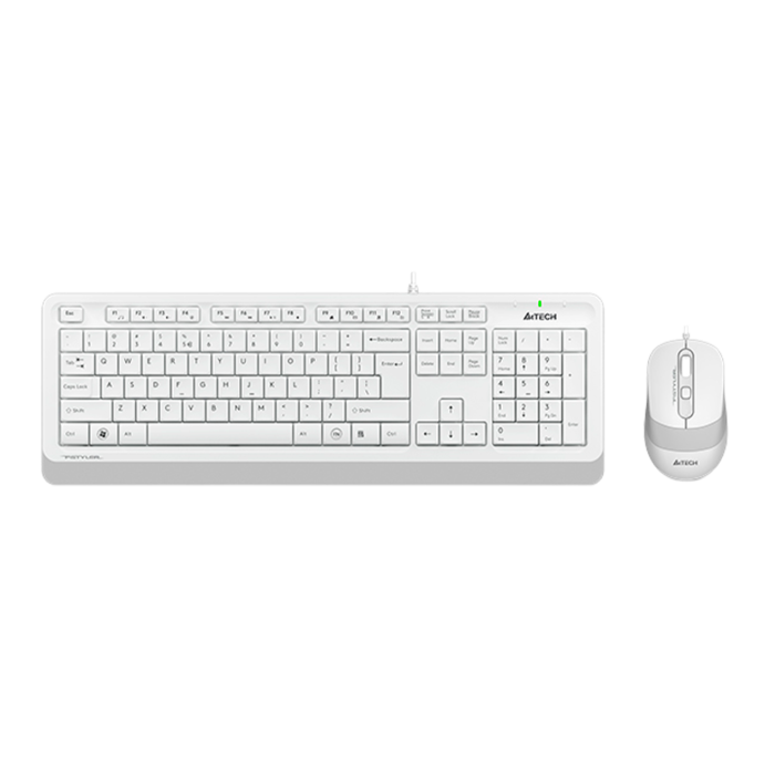 Комплект проводной (клавиатура+мышь) A4Tech Fstyler F1010 / White