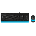 Комплект проводной (клавиатура+мышь) A4Tech Fstyler F1010 / Black-Blue