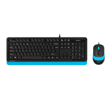 Комплект проводной (клавиатура+мышь) A4Tech Fstyler F1010 / Black-Blue