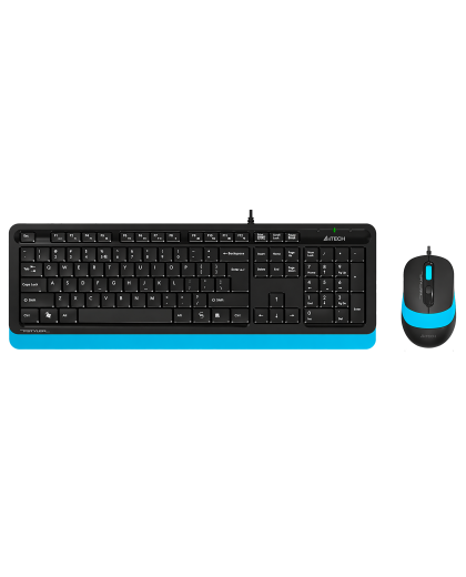 Комплект проводной (клавиатура+мышь) A4Tech Fstyler F1010 / Black-Blue