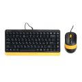 Комплект проводной (клавиатура+ мышь) A4Tech Fstyler F1110 Bumblebee / Black-Yellow