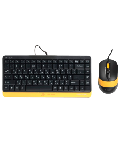 Комплект проводной (клавиатура+ мышь) A4Tech Fstyler F1110 Bumblebee / Black-Yellow
