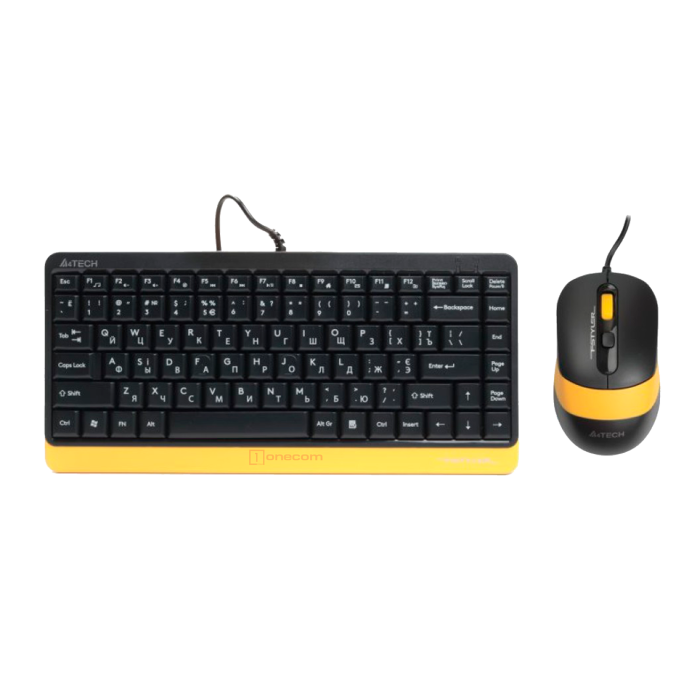 Комплект проводной (клавиатура+ мышь) A4Tech Fstyler F1110 Bumblebee / Black-Yellow