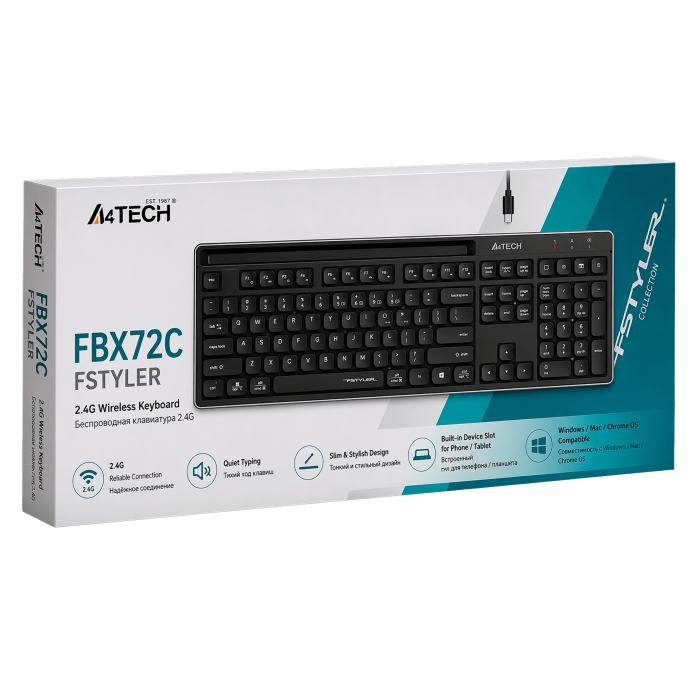 Клавиатура беспроводная A4Tech Fstyler FBX72C / Black