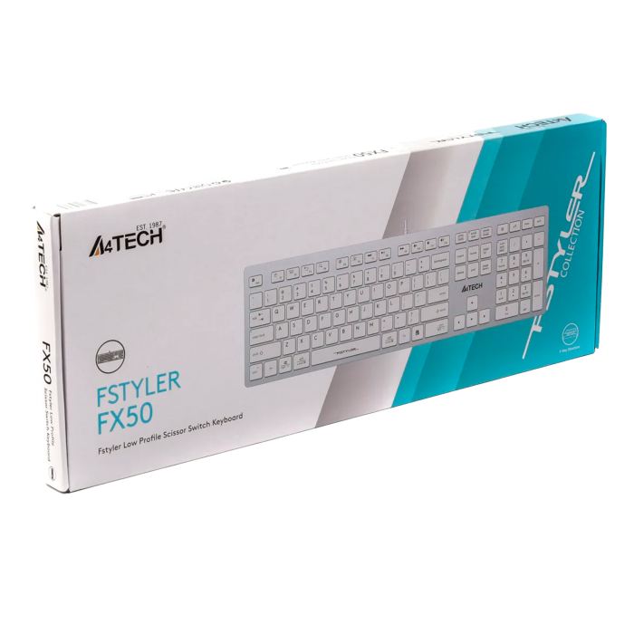 Клавиатура проводная A4Tech Fstyler FX50 / White