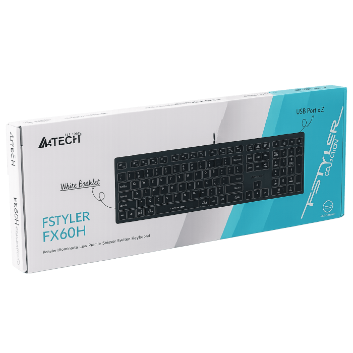 Клавиатура проводная A4Tech Fstyler FX60H / Grey