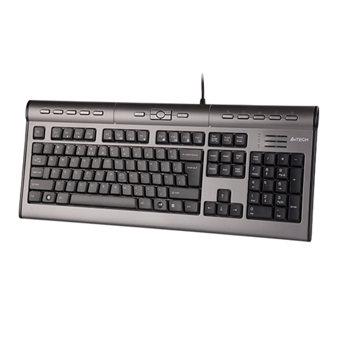 Клавиатура проводная A4Tech KLS-7MUU / Silver Black