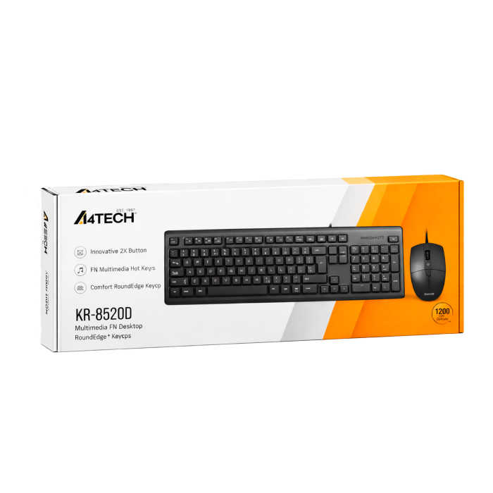 Комплект проводной (клавиатура+мышь) A4Tech KR-8520D / Black