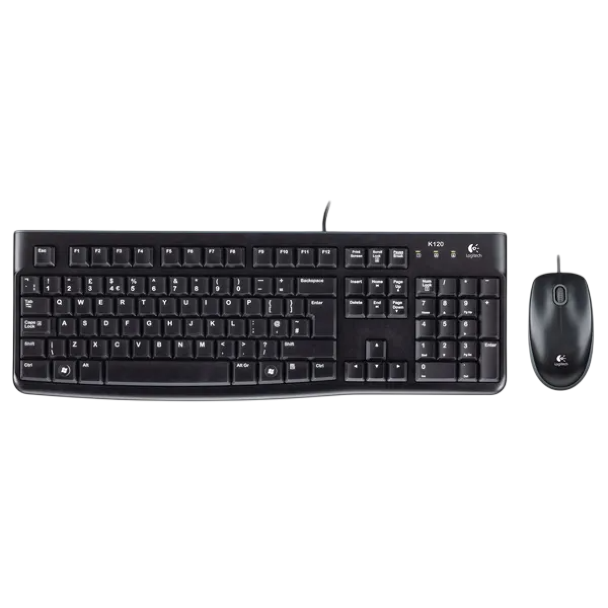 Комплект проводной (клавиатура+мышь) Logitech MK120 / Black