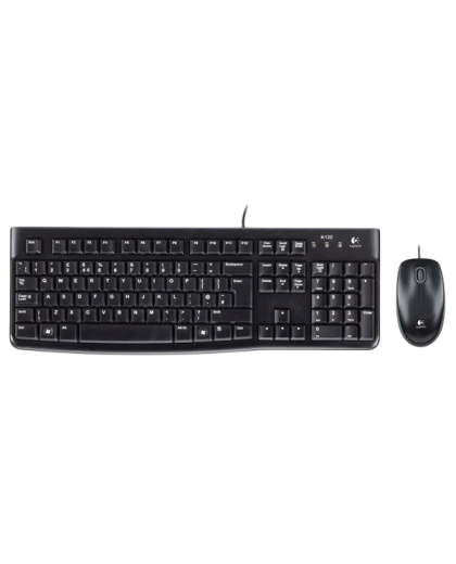 Комплект проводной (клавиатура+мышь) Logitech MK120 / Black