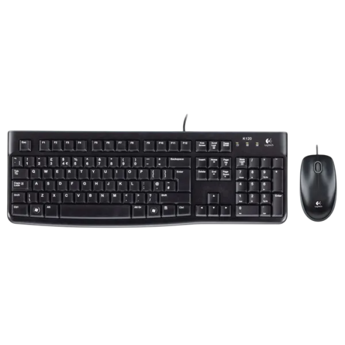 Комплект проводной (клавиатура+мышь) Logitech MK120 / Black