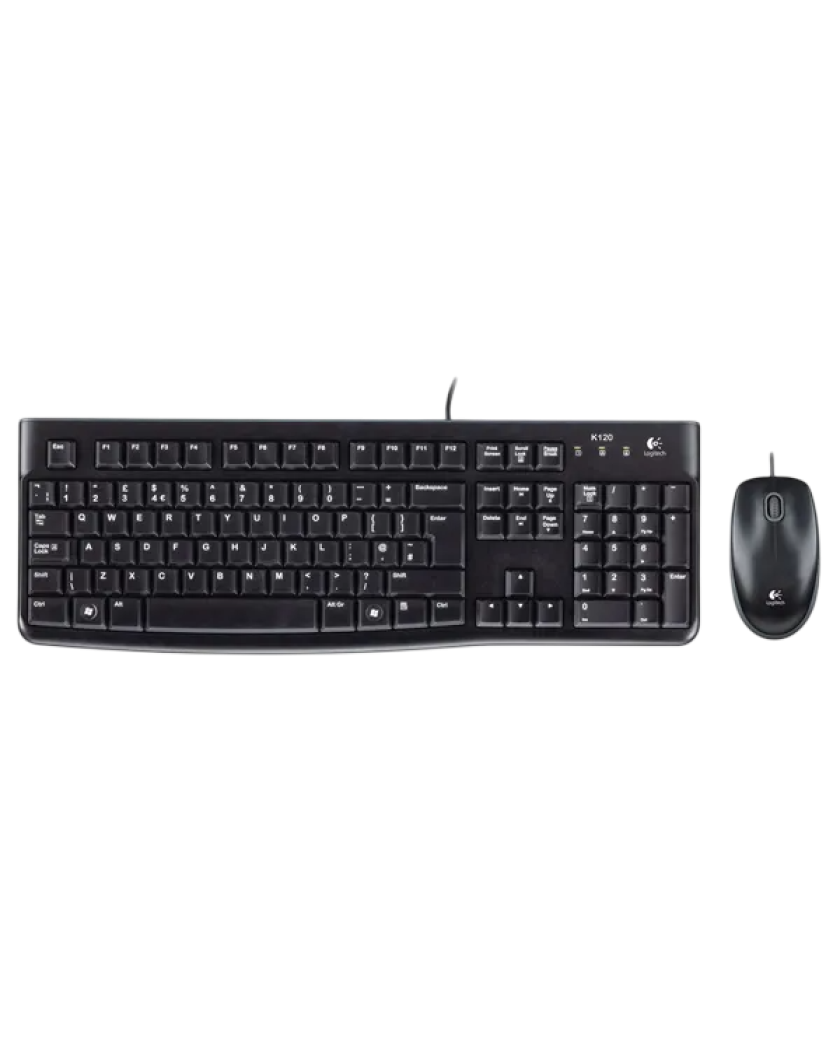 Комплект проводной (клавиатура+мышь) Logitech MK120 / Black