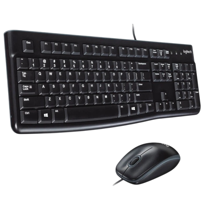 Комплект проводной (клавиатура+мышь) Logitech MK120 / Black