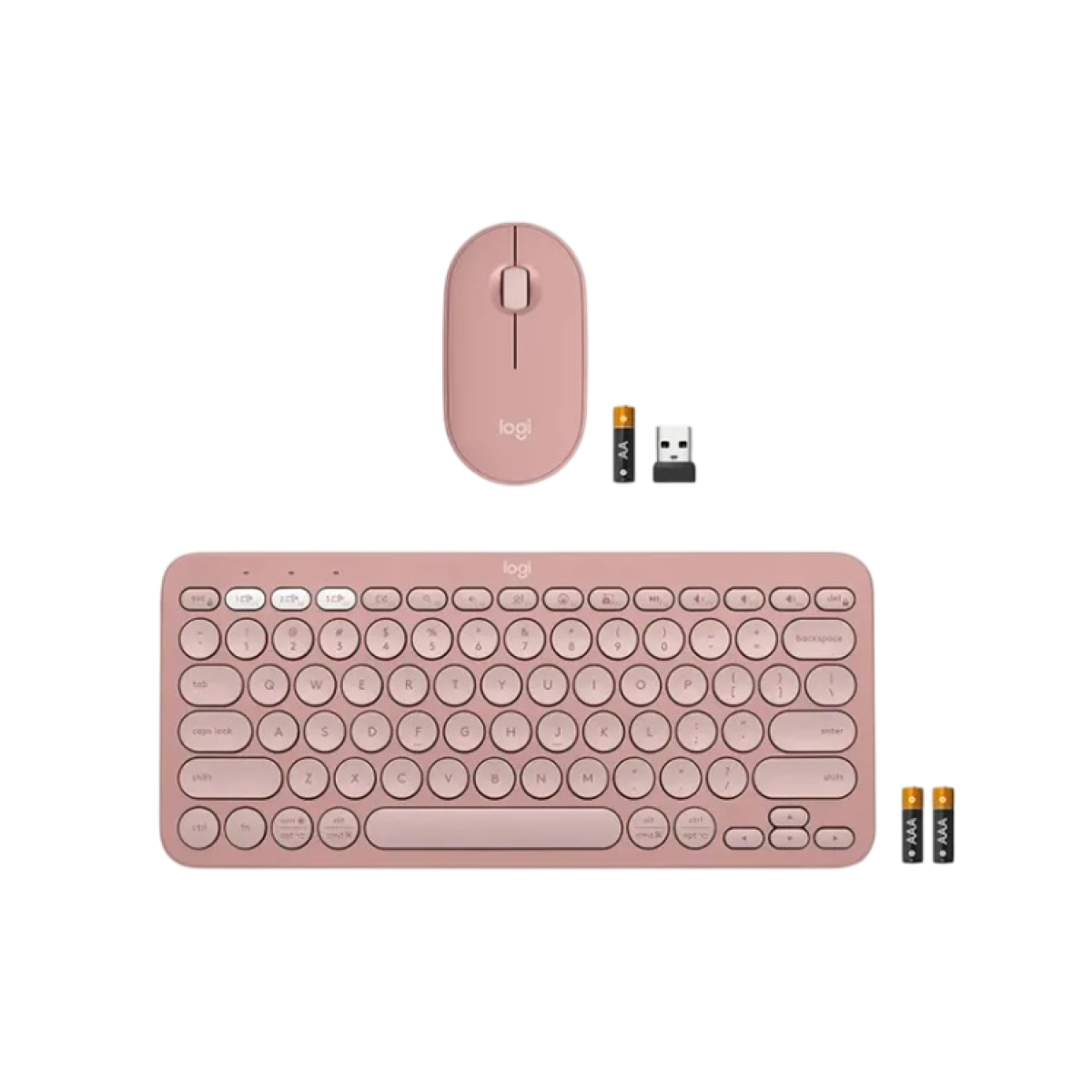 Комплект беспроводной (клавиатура+мышь) Logitech Pebble 2 Combo / Pink
