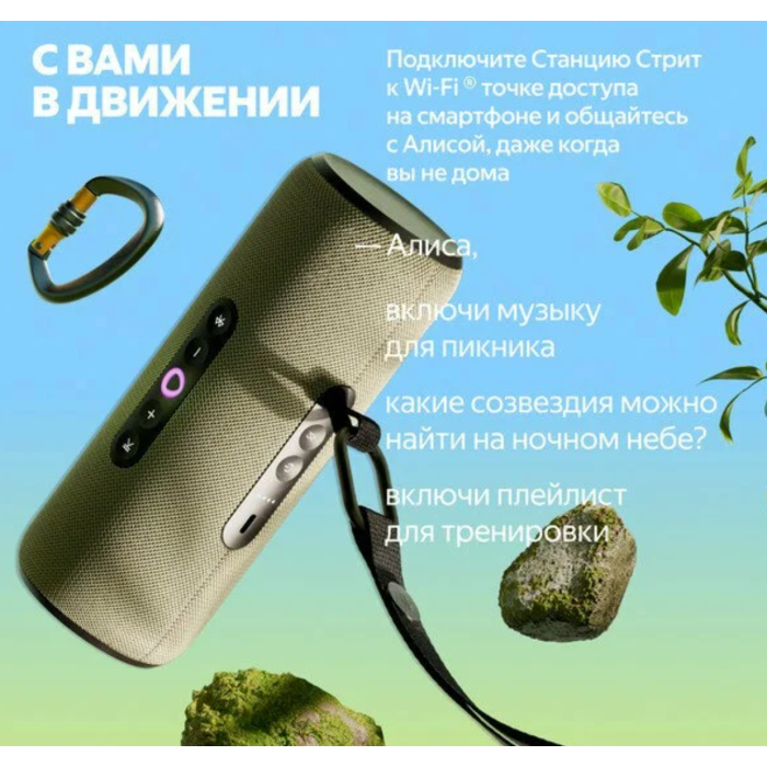 Яндекс Портативная Станция Стрит с Алисой Зеленый