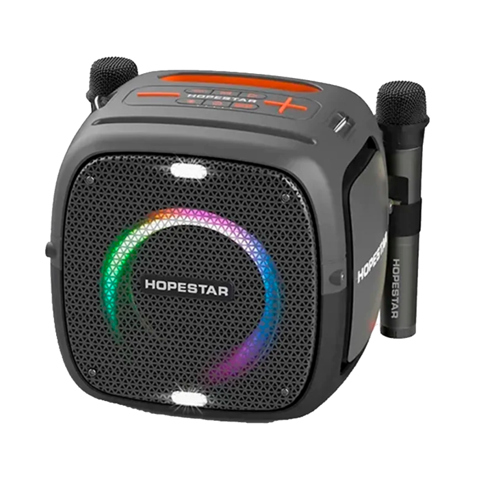 Акустическая беспроводная колонка Hopestar Party One + 2 Microphone